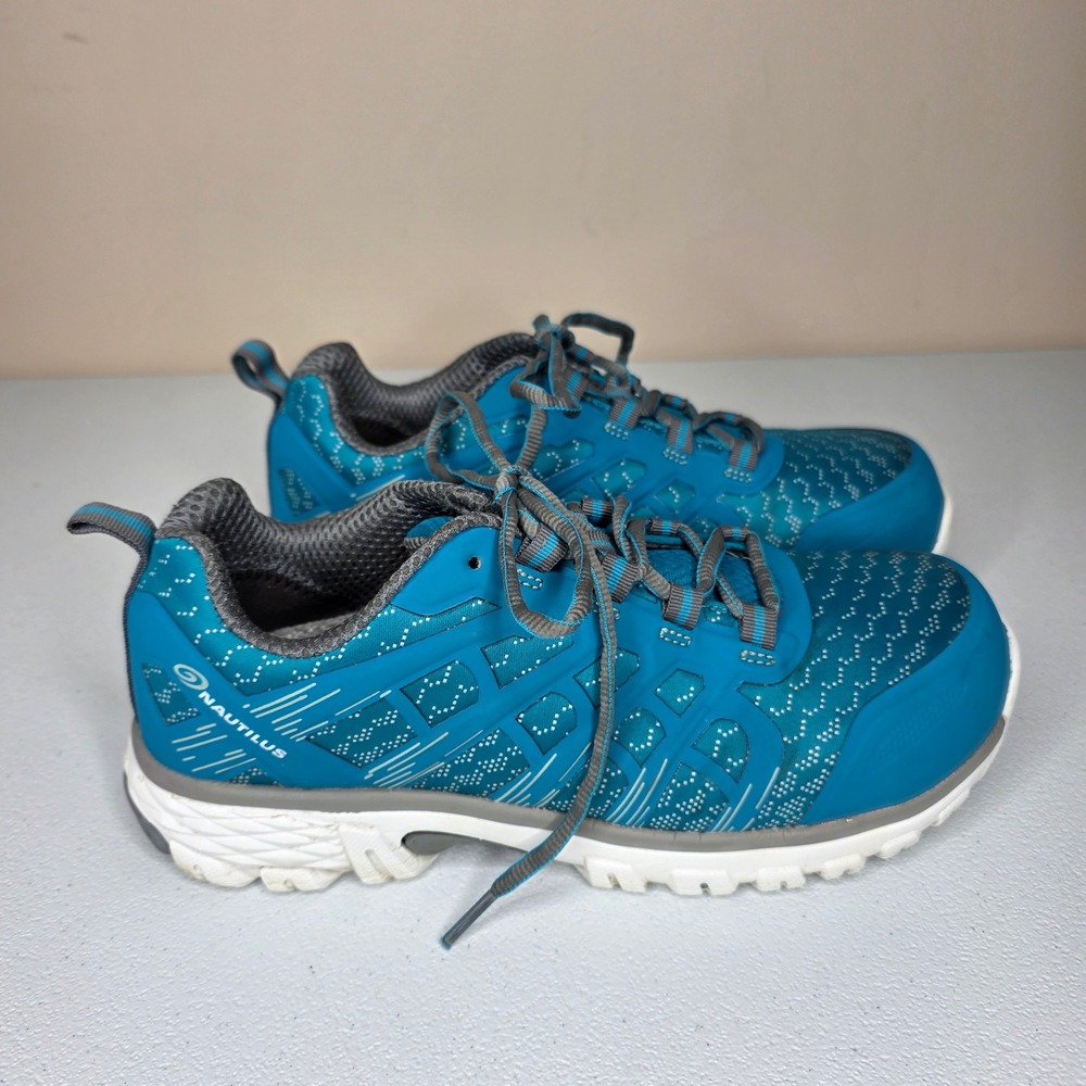 Nautilus Stratus N1081 Safety Shoes Women 8.5 Blue Safety Toe Slip Resistant